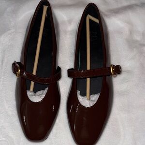 ASOS Dark Brown Mary Jane Flats